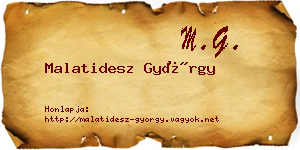 Malatidesz György névjegykártya