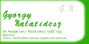 gyorgy malatidesz business card